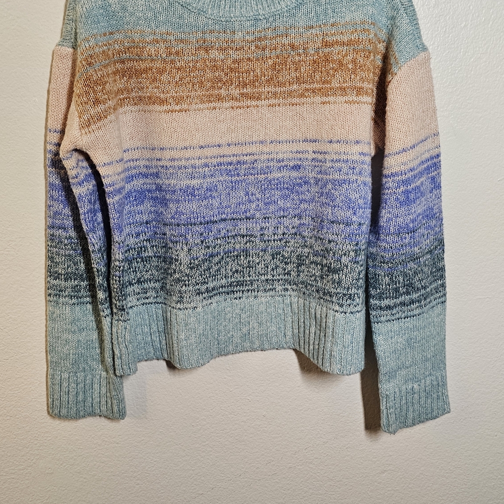 OshKosh B'gosh Striped Ombre Sweater in Seafoam, Blue & Tan